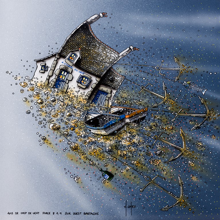 0816 Avis de coup de vent force 8 ?� 9 sur ouest Bretagne